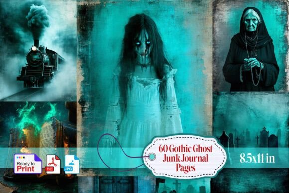 Download Gothic Ghost Junk Journal Pages - Premium Bundle