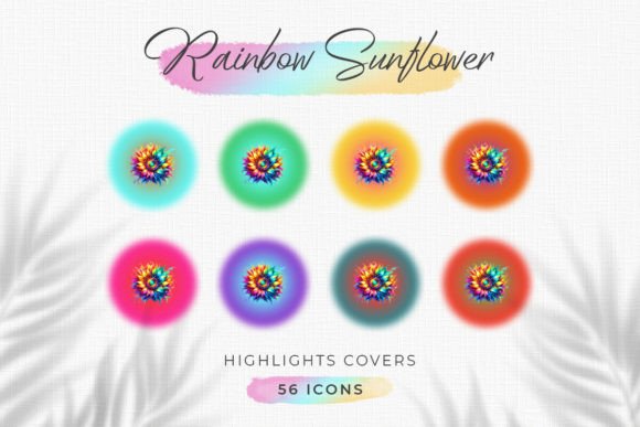 Download Rainbow Sunflower Aura Highlight Covers - Cover Collection