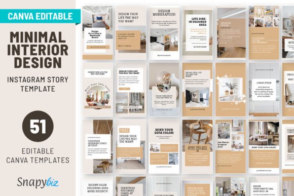 Download Interior Design IG Canva Story Templates - Premium Resources