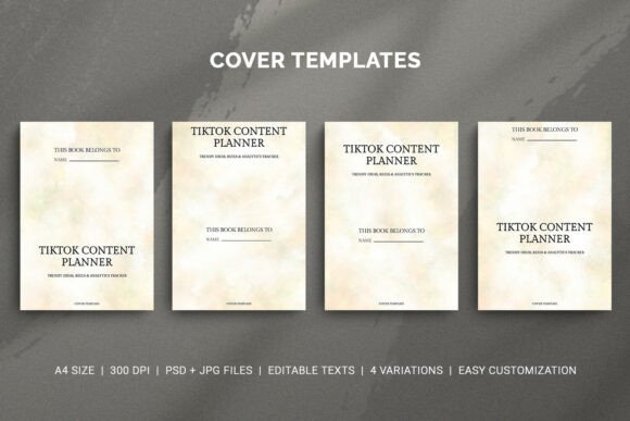 Download TikTok Content Planner Cover Templates - Cover Collection