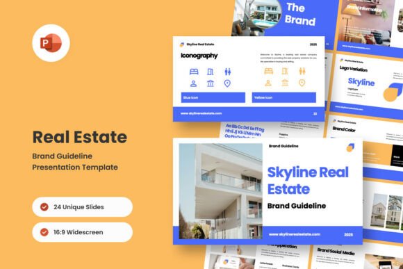 Download Real Estate Visual Identity PowerPoint - Visual identity Collection